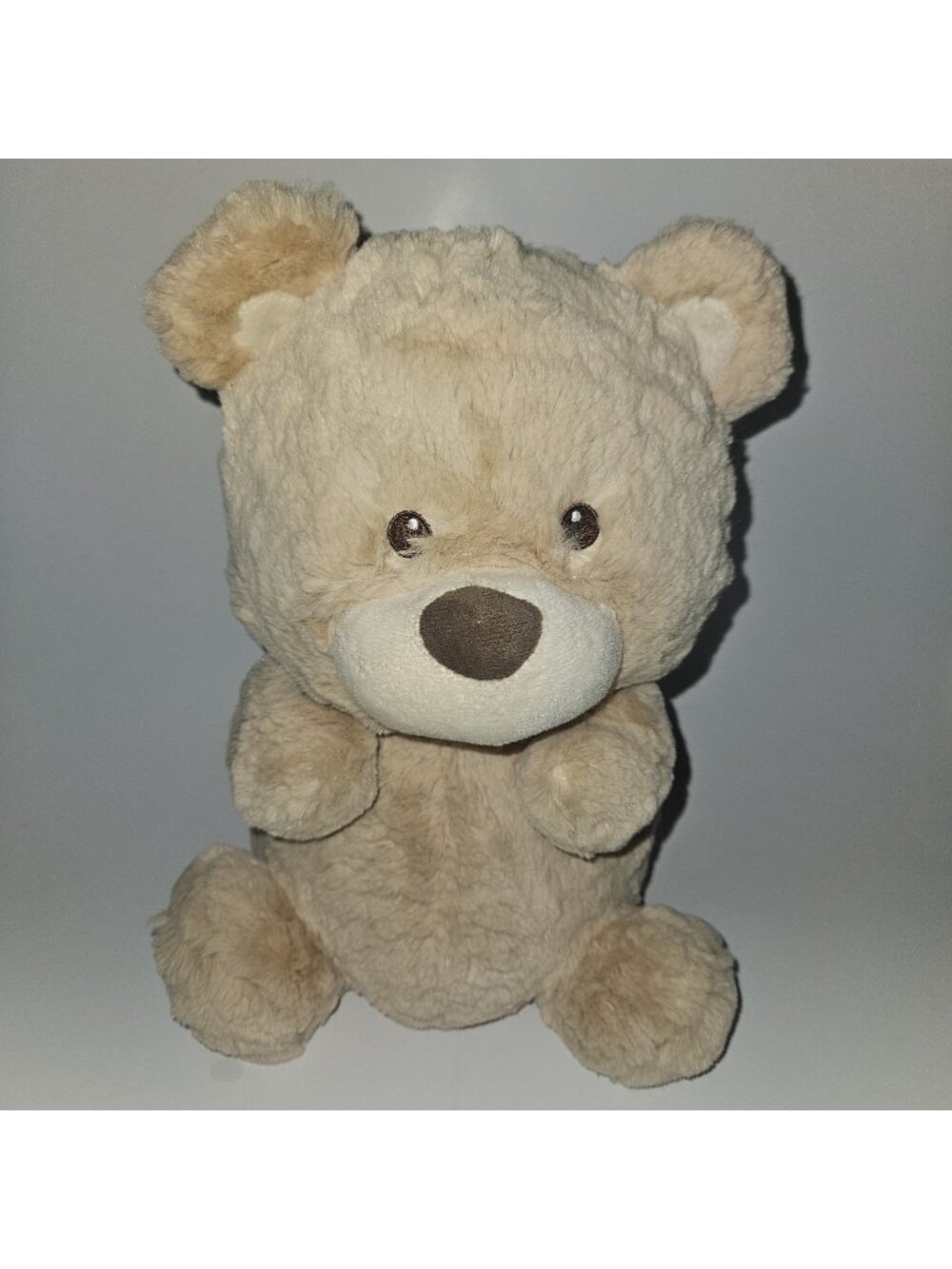Kellytoy Brown Teddy Bear Rattle Lovey Plush 12" Stuffed Baby Toy Crinkle Ears